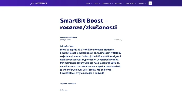 Smartbit Boost recenze: Je to podvod nebo legitimní platforma?