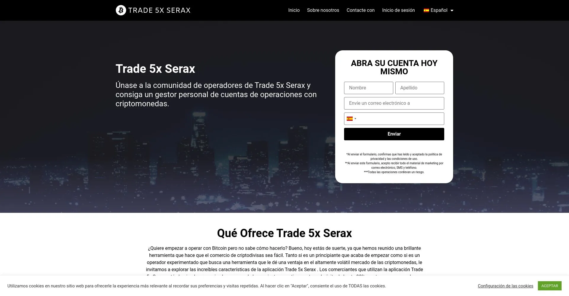 Trade 5X Serax Opiniones: ¿es una estafa o es seguro y fiable?