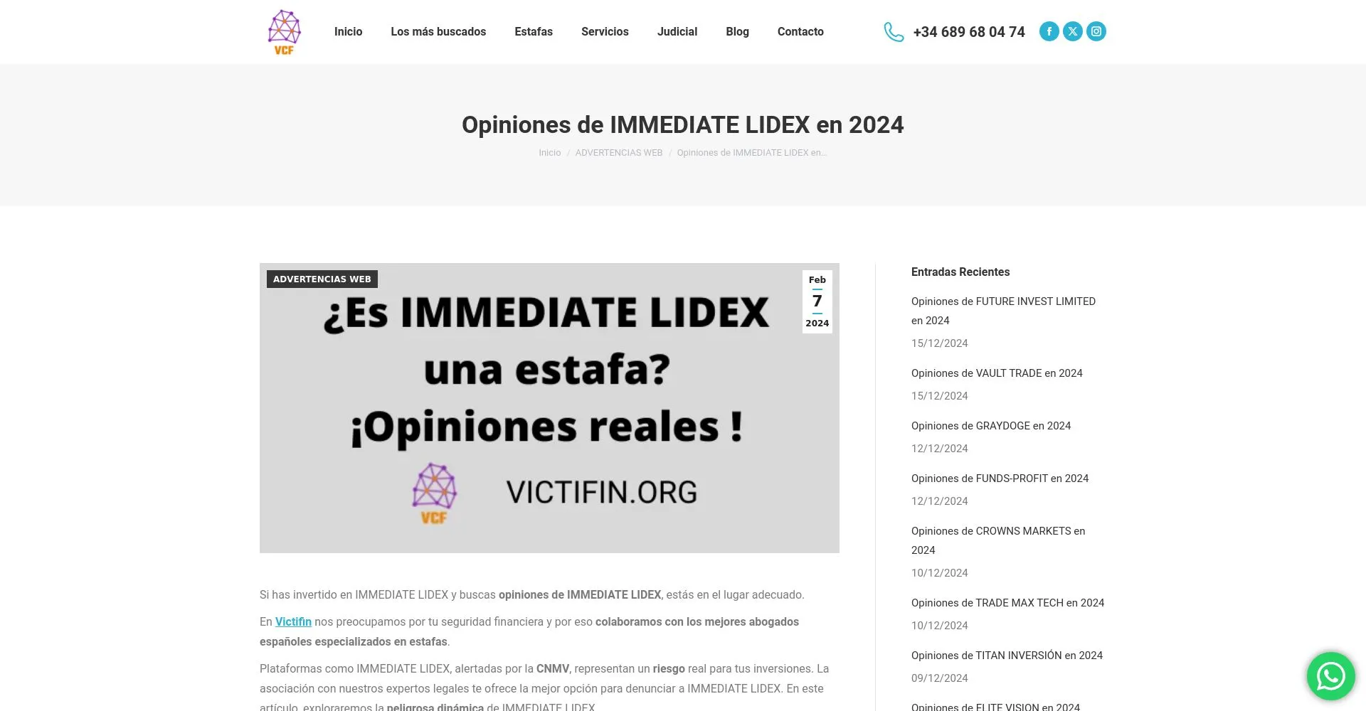 Immediate A7 Lidex Opiniones España: ¿es una estafa o es seguro y fiable?