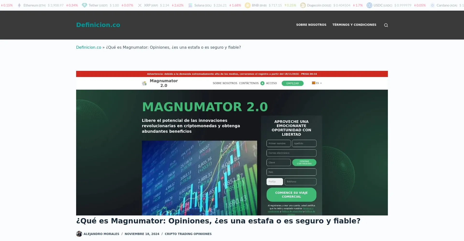 Magnumator Opiniones España: ¿es una estafa o es seguro y fiable?